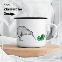 Charger l'image dans la galerie, Tasse émaillée – Deux kiwis: 300 ml