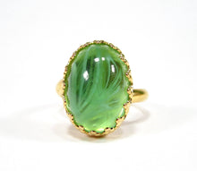 Charger l'image dans la galerie, Bague verte en or vintage