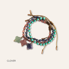 Charger l'image dans la galerie, Bracelet CLOVER – trèfle en pierre naturelle porte bonheur: Améthyste