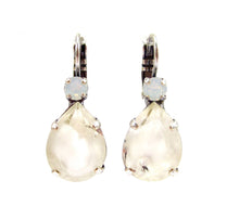 Charger l'image dans la galerie, Boucles d'oreilles – Verre vintage blanc, cristaux Swarovski® & argent 925