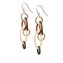 Charger l'image dans la galerie, Boucles d'oreilles courtes halo Bois-Noir