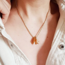 Charger l'image dans la galerie, Collier Naïm, Quartz Jaune et Acier Inoxydable