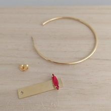 Charger l'image dans la galerie, Créoles en cristal VERT