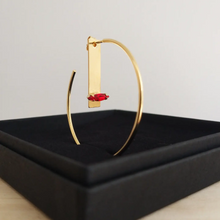 Charger l'image dans la galerie, Créoles en cristal VERT