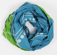 Charger l'image dans la galerie, Foulard Coton Bio Mekong Bleu Blue