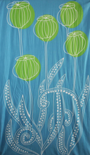 Charger l'image dans la galerie, Foulard Coton Bio Mekong Bleu Blue