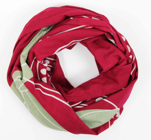 Charger l'image dans la galerie, Foulard Coton Bio Mekong Bordeaux