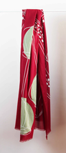Charger l'image dans la galerie, Foulard Coton Bio Mekong Bordeaux