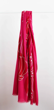 Charger l'image dans la galerie, Foulard Coton Bio Mekong Fuchsia