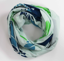 Charger l'image dans la galerie, Foulard Coton Bio Poppy Bleu
