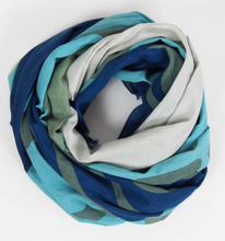 Charger l'image dans la galerie, Foulard Coton Bio Sycomore Bleu Blue