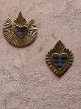 Charger l'image dans la galerie, Miroir King Heart, bronze, doré, miroir