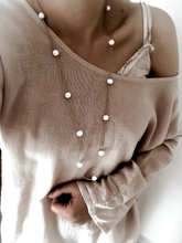 Charger l'image dans la galerie, SAUTOIR - Collier en lin et perles 2 EN 1