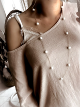 Charger l'image dans la galerie, SAUTOIR - Collier en lin et perles 2 EN 1