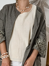 Charger l'image dans la galerie, SAUTOIR - Collier en lin et perles 2 EN 1