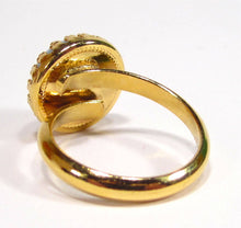 Charger l'image dans la galerie, Bague Cabochon Fire Opal en verre bohémien vintage des années 1960