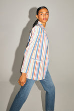 Charger l'image dans la galerie, Le Blazer Ema à rayures pop multicolores en coton organique fabriqué en Italie