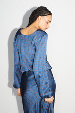 Charger l'image dans la galerie, La blouse Daisy cache cœur réversible Halo Blue