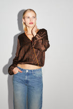 Charger l'image dans la galerie, La blouse Daisy cache cœur réversible Halo Chocolat