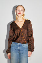 Charger l'image dans la galerie, La blouse Daisy cache cœur réversible Halo Chocolat