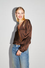 Charger l'image dans la galerie, La blouse Daisy cache cœur réversible Halo Chocolat