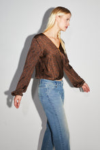 Charger l'image dans la galerie, La blouse Daisy cache cœur réversible Halo Chocolat