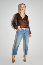 Charger l'image dans la galerie, La blouse Daisy cache cœur réversible Halo Chocolat