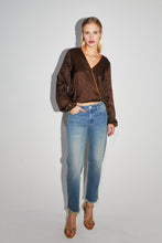 Charger l'image dans la galerie, La blouse Daisy cache cœur réversible Halo Chocolat