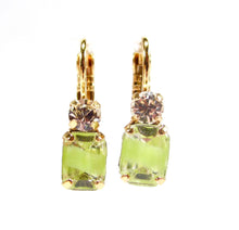 Charger l'image dans la galerie, Boucles d'oreilles Mini – Verre vintage vert tendre & cristaux Swarovski®