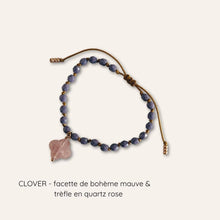 Charger l'image dans la galerie, Bracelet CLOVER – trèfle en pierre naturelle porte bonheur: Aventurine