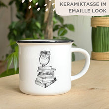 Charger l'image dans la galerie, Tasse en céramique avec hibou livre: 250 ml