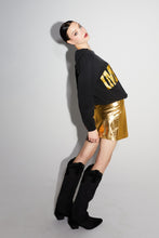 Charger l'image dans la galerie, La mini Jupe Stella effet cuir métallisé gold
