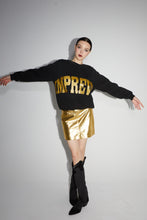 Charger l'image dans la galerie, La mini Jupe Stella effet cuir métallisé gold