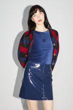 Charger l'image dans la galerie, La mini jupe Stella effet vinyle blue