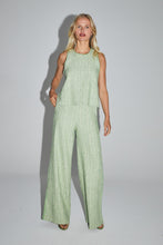 Charger l'image dans la galerie, Le Pantalon Charlie en tweed recyclé vert Lemon fabriqué en Italie