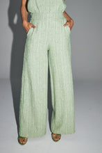 Charger l'image dans la galerie, Le Pantalon Charlie en tweed recyclé vert Lemon fabriqué en Italie