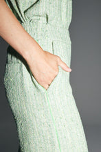 Charger l'image dans la galerie, Le Pantalon Charlie en tweed recyclé vert Lemon fabriqué en Italie