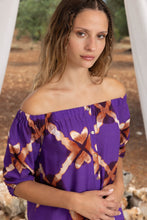 Charger l'image dans la galerie, La robe chemise Laura Geo Tie and dye mauve