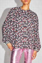 Charger l'image dans la galerie, La Chemise Paola, imprimé Gypsy fleuri rouge et rose fabriquée en Italie
