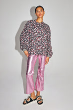 Charger l'image dans la galerie, La Chemise Paola, imprimé Gypsy fleuri rouge et rose fabriquée en Italie