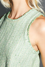 Charger l'image dans la galerie, La blouse Lise en tweed recyclé vert Lemon fabriquée en Italie