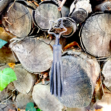 Charger l'image dans la galerie, POMPOM en Cuir Pailleté Porte-clef