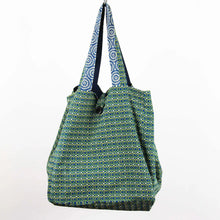 Charger l'image dans la galerie, Cabas en Coton Upcycling Bag Pivoine Marine
