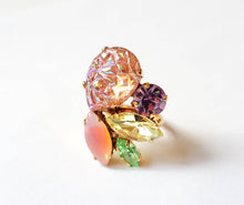 Charger l'image dans la galerie, Bague – Multicolore, cristaux Swarovski® &amp; verre bohémien vintage
