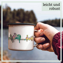 Charger l'image dans la galerie, Tasse émaillée – Parade d'oiseaux: 300 ml
