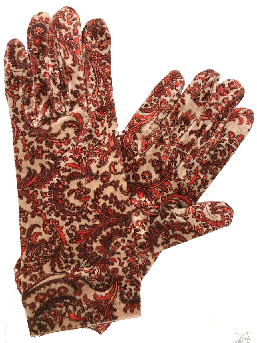 Gants Femme Velours Morgana Rouge
