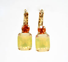 Charger l'image dans la galerie, Boucles d'oreilles – Jaune &amp; orange, verre vintage des années 1960 et cristaux Swarovski®
