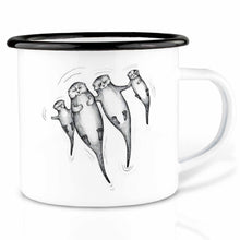 Charger l'image dans la galerie, Tasse émaillée – Les Loutres: 300 ml
