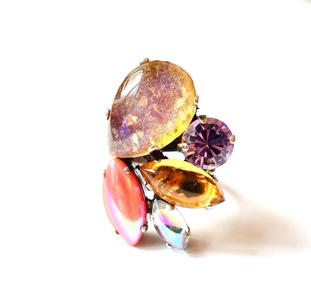 Bague en verre opale unique faite à la main à Cologne