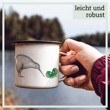 Charger l'image dans la galerie, Tasse émaillée – Deux kiwis: 300 ml
